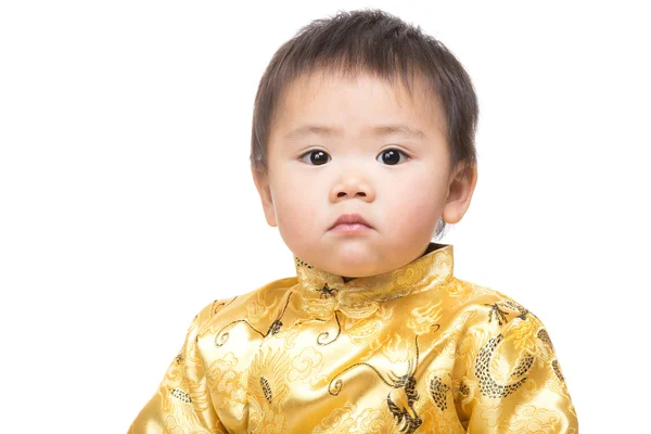 Niño chino con traje chino tradicional — Foto de Stock
