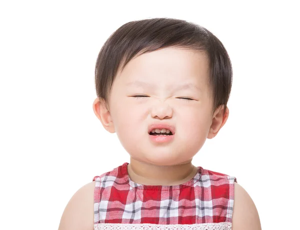 Baby making funny face — Stock Photo, Image