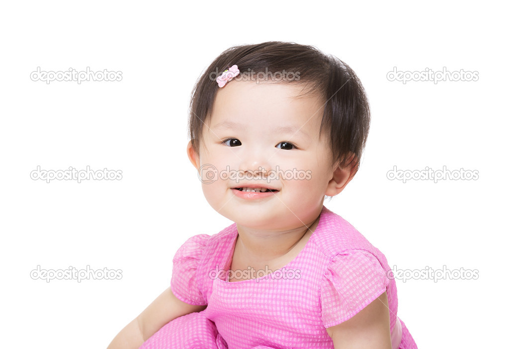 Happy smiling little girl