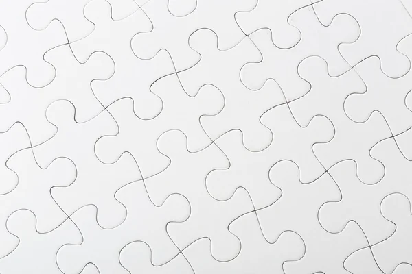 Befejezett fehér puzzle — Stock Fotó