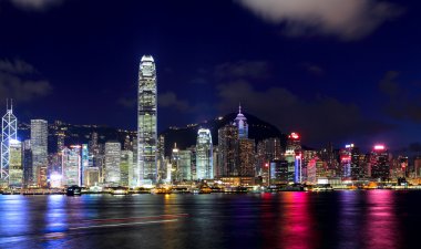 Geceleyin Hong Kong Şehri