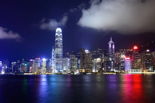 Hong Kong centro por la noche —  Fotos de Stock