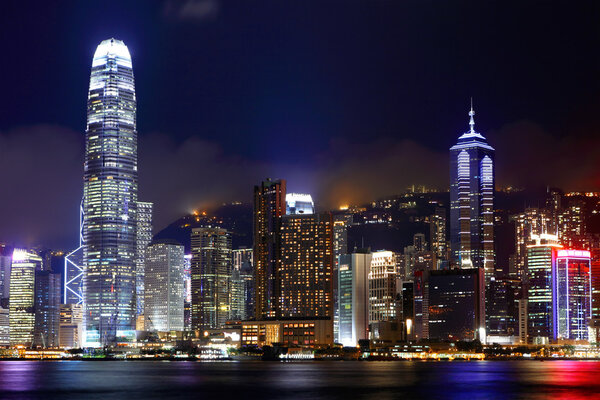 Central business district in Hong Kong