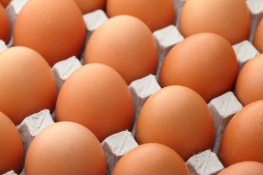 Kağıt pakette kahverengi yumurta