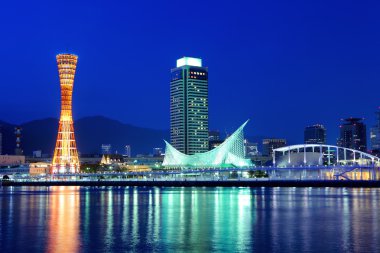 Kobe manzarası, gece