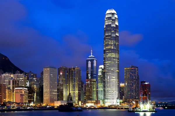 Hong Kong à noite — Fotografia de Stock