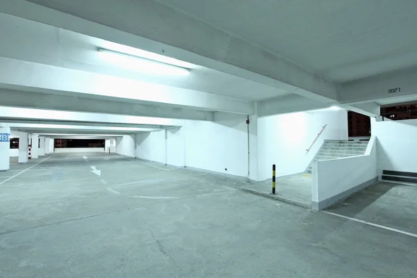 Interior of empty parking lot at — Stock Photo, Image