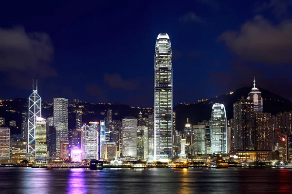 Hongkong på natten — Stockfoto