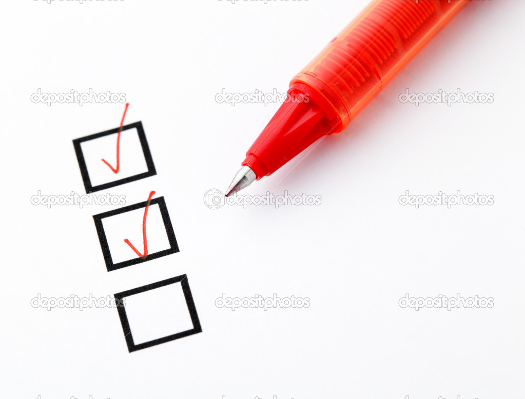 Checkbox and pen