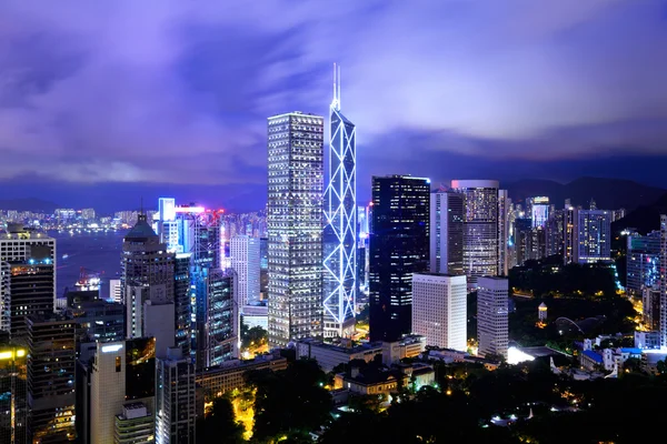 Hong Kong city at night — Stock Photo, Image