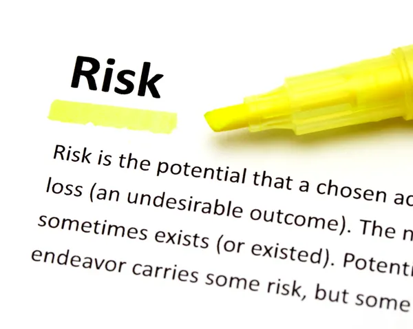 Definition av risk — Stockfoto