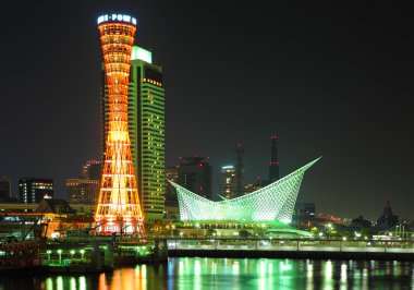 gece Kobe şehir