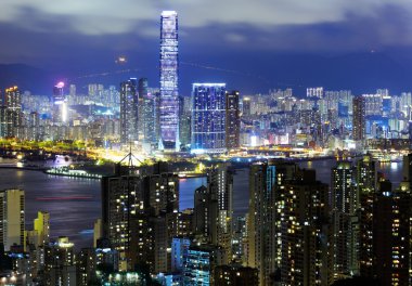 Geceleyin Hong Kong Şehri