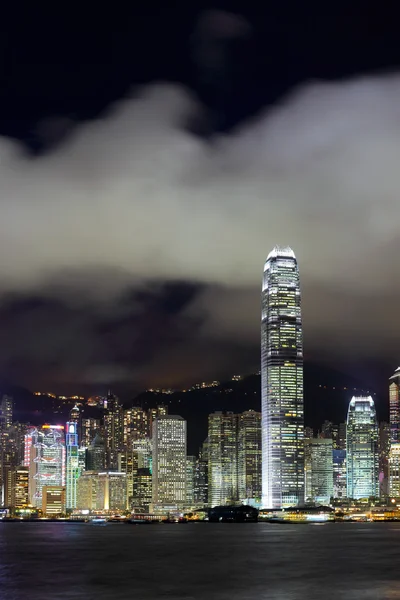 Hong kong stad på natten — Stockfoto