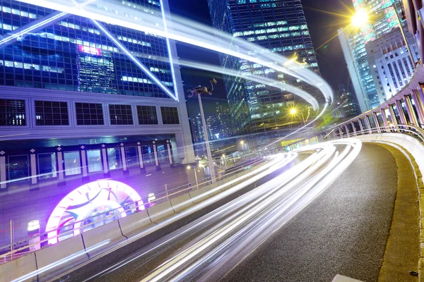 Fast moving traffic in Hong Kong — Stock Photo, Image