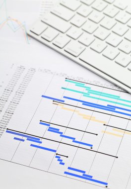 Gantt grafiği ve tuş takımı