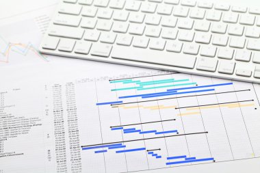 gantt grafiği ve tuş takımı ile proje yönetimi