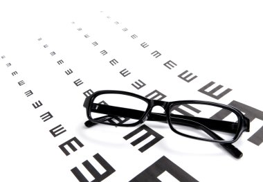 Eyechart and glasses clipart