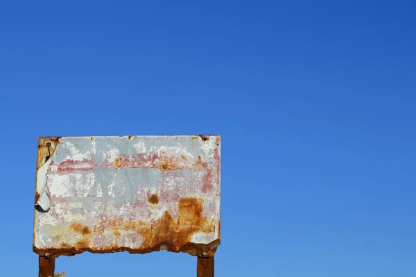 Weathered metal billboard — Stock Photo, Image