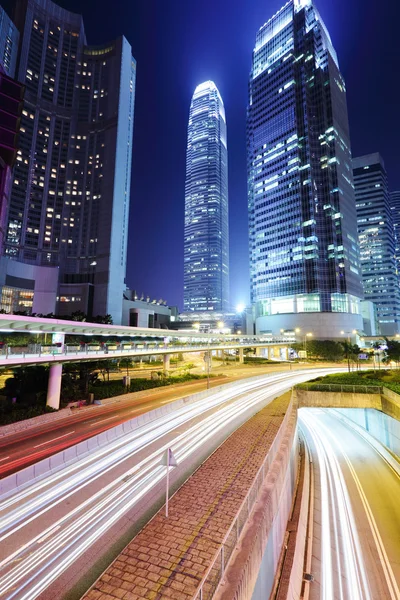Hong hong Stadt mit Verkehrsweg — Stockfoto