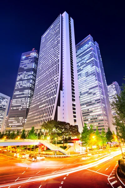 Tokyo centrum 's nachts — Stockfoto