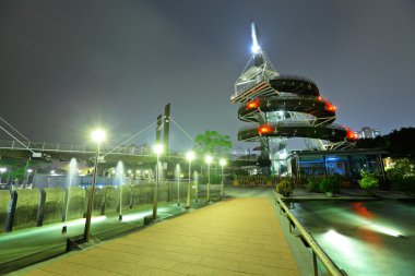 Spiral gözcü Kulesi tai po waterfront park hong Kong 