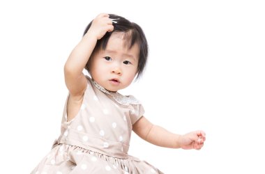 Asya bebek kız saçını kaşı