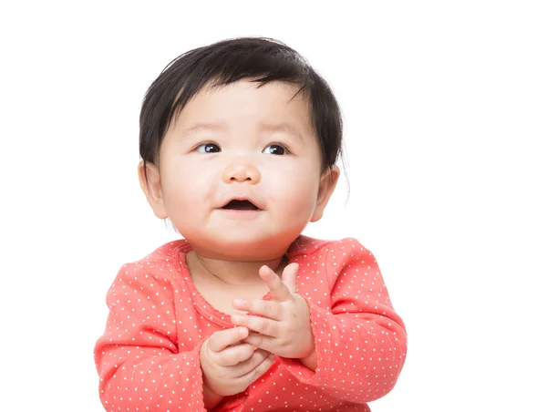 Aziatische babymeisje geïsoleerd — Stockfoto