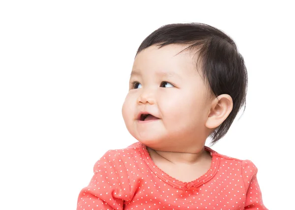 Asiático bebê menina olhando de lado — Fotografia de Stock