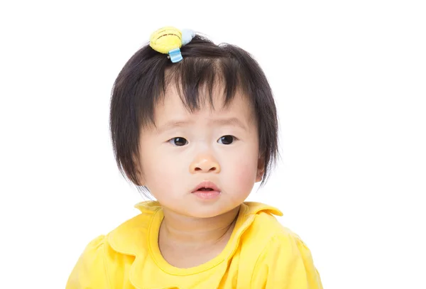 Asian dziewczynka na białym tle — Zdjęcie stockowe