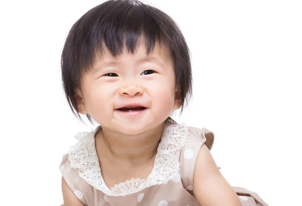 Asiatiska baby flicka leende — Stockfoto