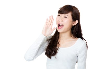 Asyalı kadın bağırmak