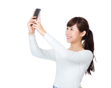 Asyalı kadın selfie