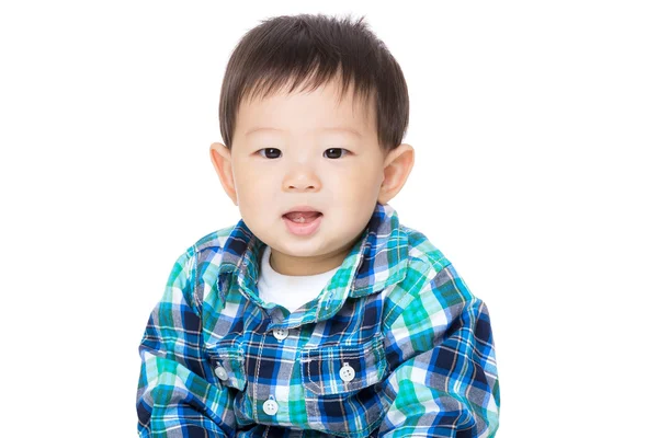 Asiático bebê menino sorriso retrato — Fotografia de Stock