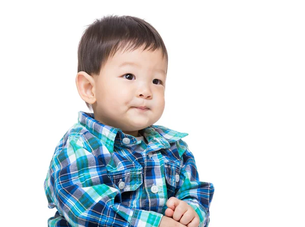 Asiatico bambino ragazzo cercando da parte — Foto Stock