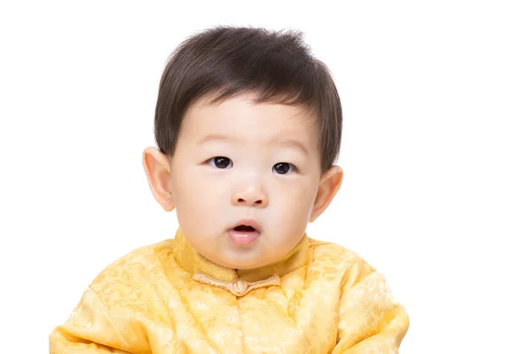 Chiński chłopca na białym tle — Zdjęcie stockowe