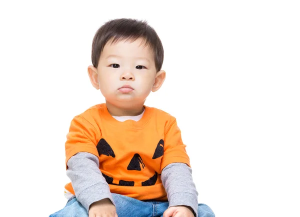 Asiático bebê menino com halloween vestir — Fotografia de Stock