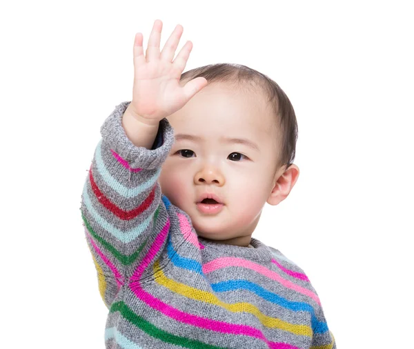 Asian baby boy hand up — Stock Photo, Image