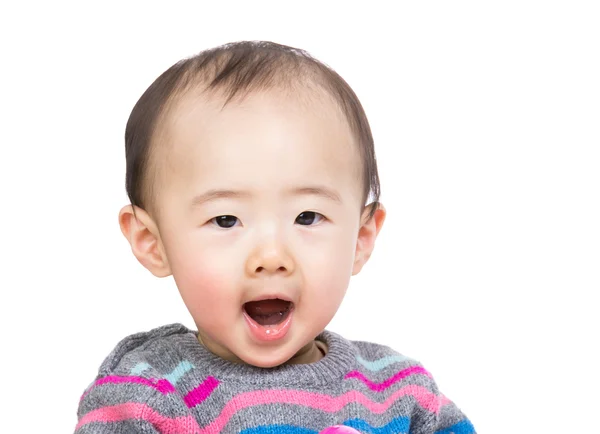 Asiático bebê menino gritando — Fotografia de Stock