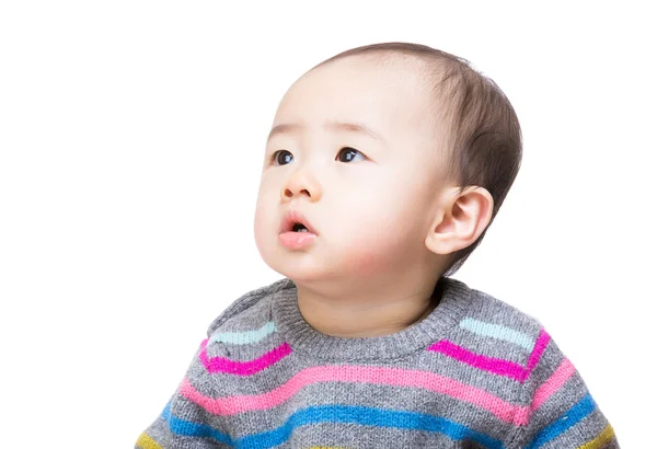 Aziatische babyjongen op zoek opzij — Stockfoto