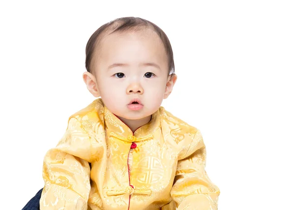Chinese baby boy in traditional chinese costume — Stock Photo, Image