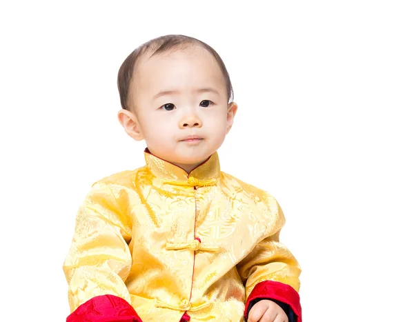 전통 중국 의상에서 아시아 아기 — 스톡 사진
