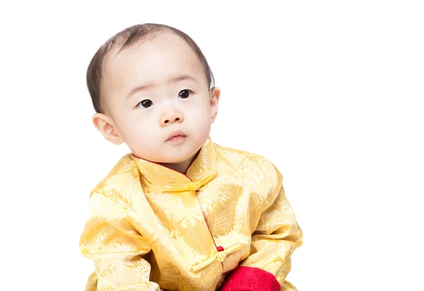 Niño chino en traje chino tradicional — Foto de Stock
