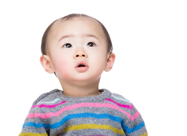 Asian baby boy looking up — Stock Photo, Image