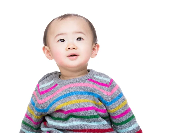 Asian baby boy looking up — Stock Photo, Image