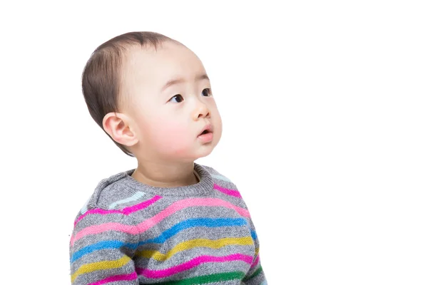 Asiático bebé chico mirando a un lado — Foto de Stock