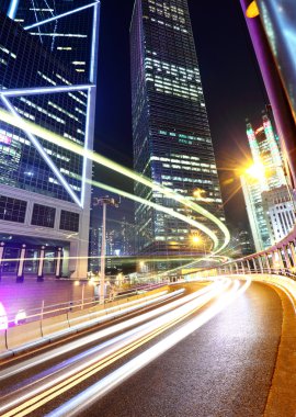 Hong kong şehir trafik iz ile
