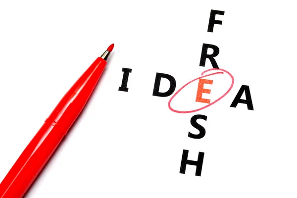 Fresh idea crossword — Stock Photo, Image