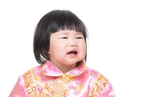 Chinese baby girl crying — Stock Photo, Image