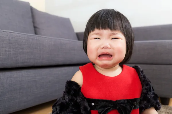 亚洲女婴的哭声 — 图库照片